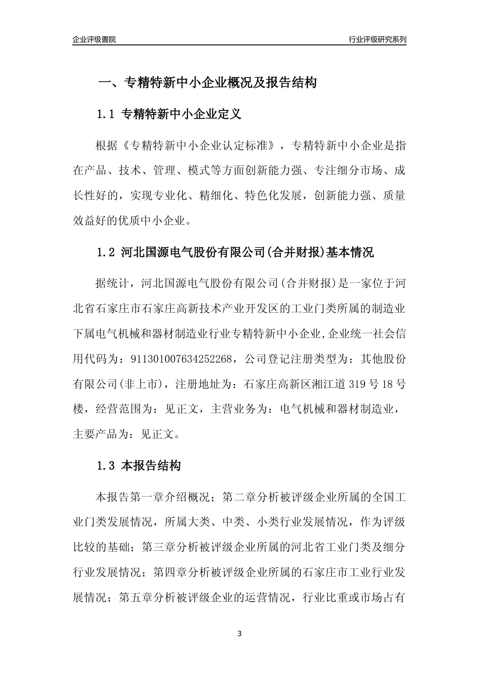[专精特新]2022年河北国源电气股份有限公司(合并财报)行业竞争力评级分析报告(2023版)_第3页