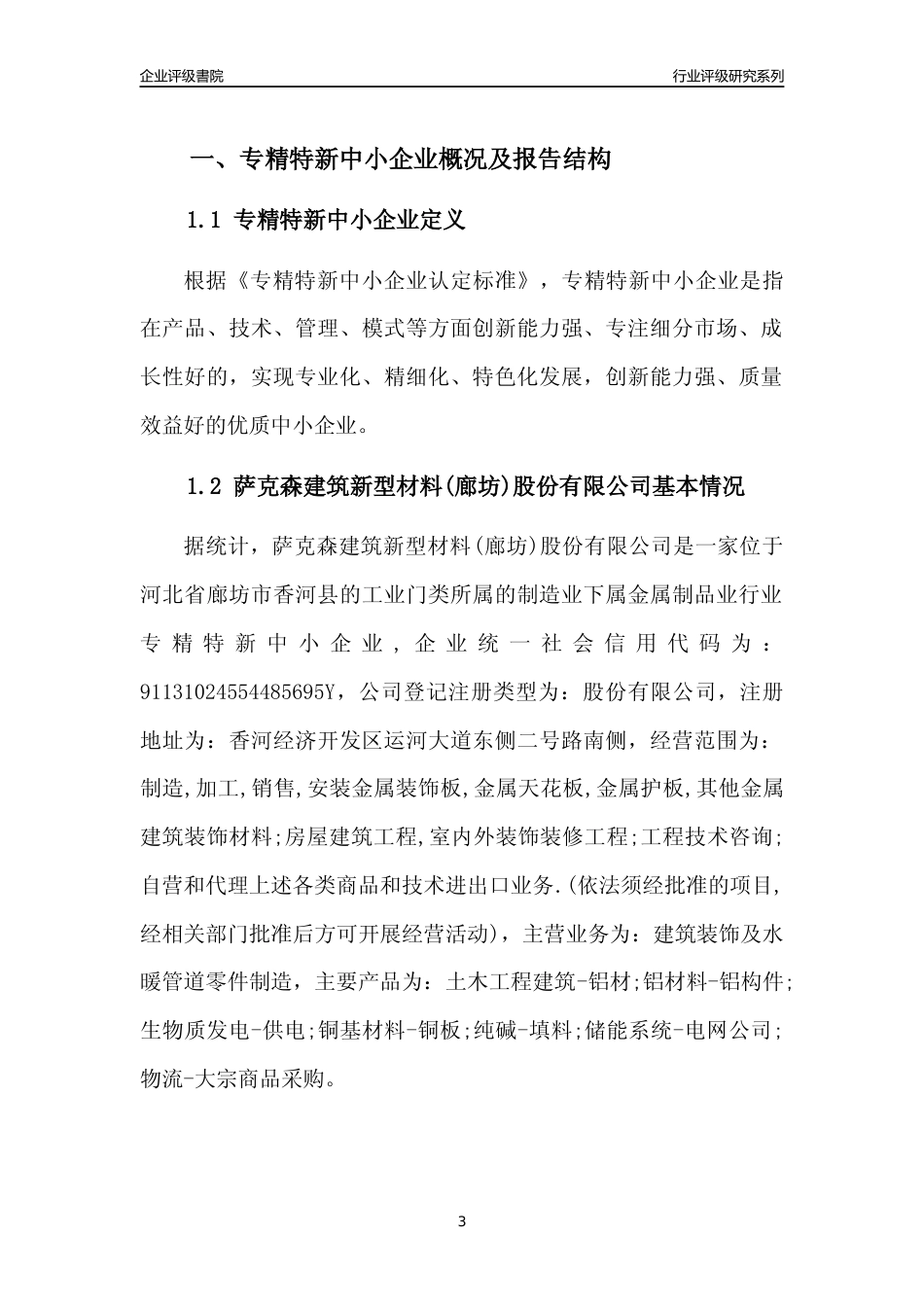 [专精特新]萨克森建筑新型材料(廊坊)股份有限公司行业竞争力评级分析报告(2023版)_第3页