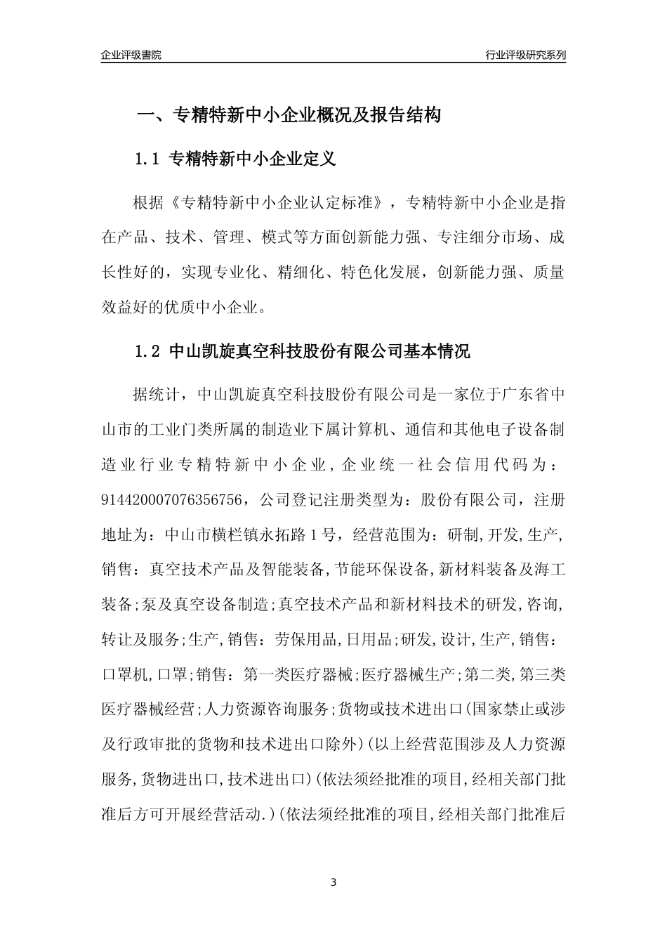 [专精特新]中山凯旋真空科技股份有限公司行业竞争力评级分析报告(2023版)_第3页