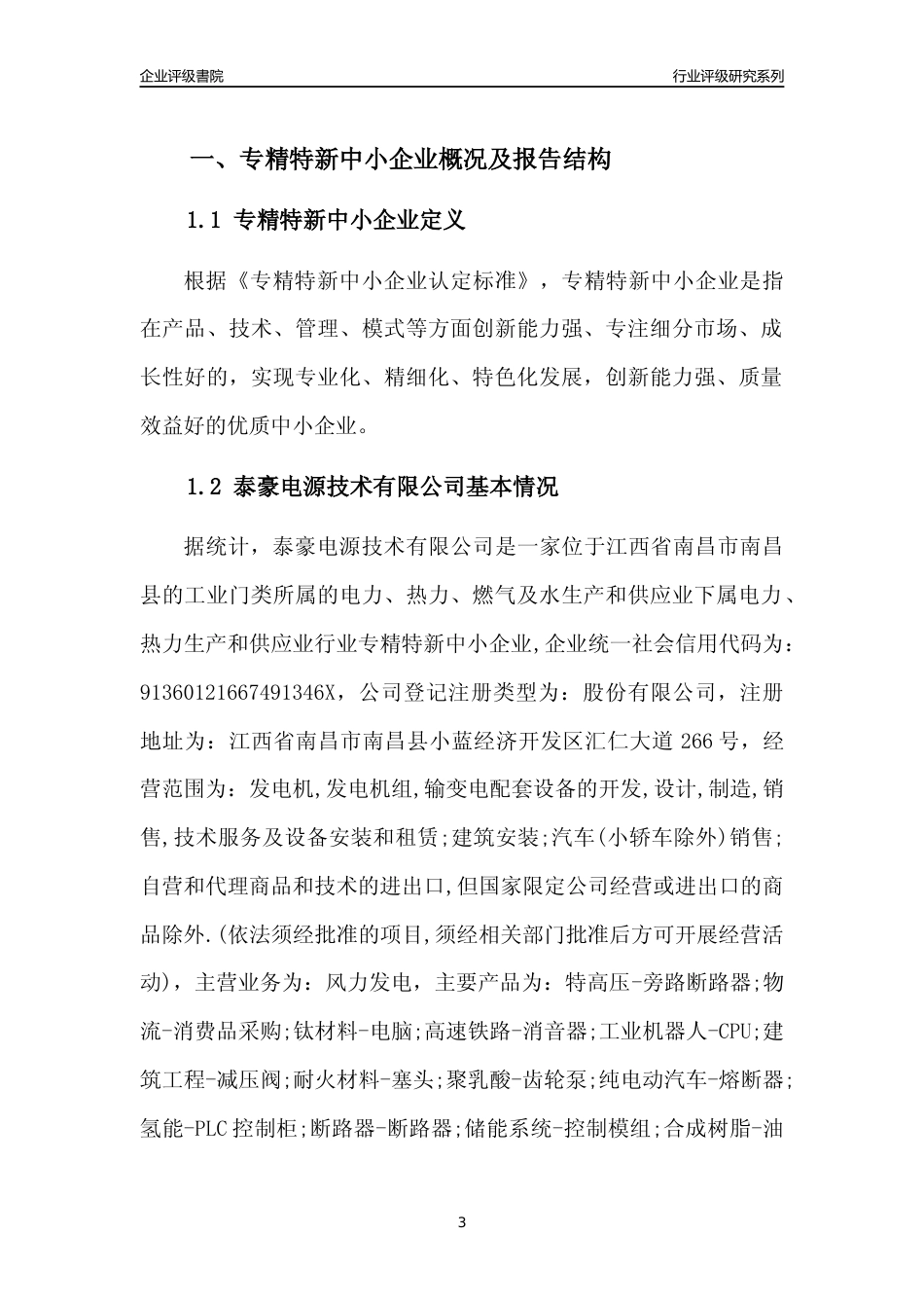 [专精特新]泰豪电源技术有限公司行业竞争力评级分析报告(2023版)_第3页