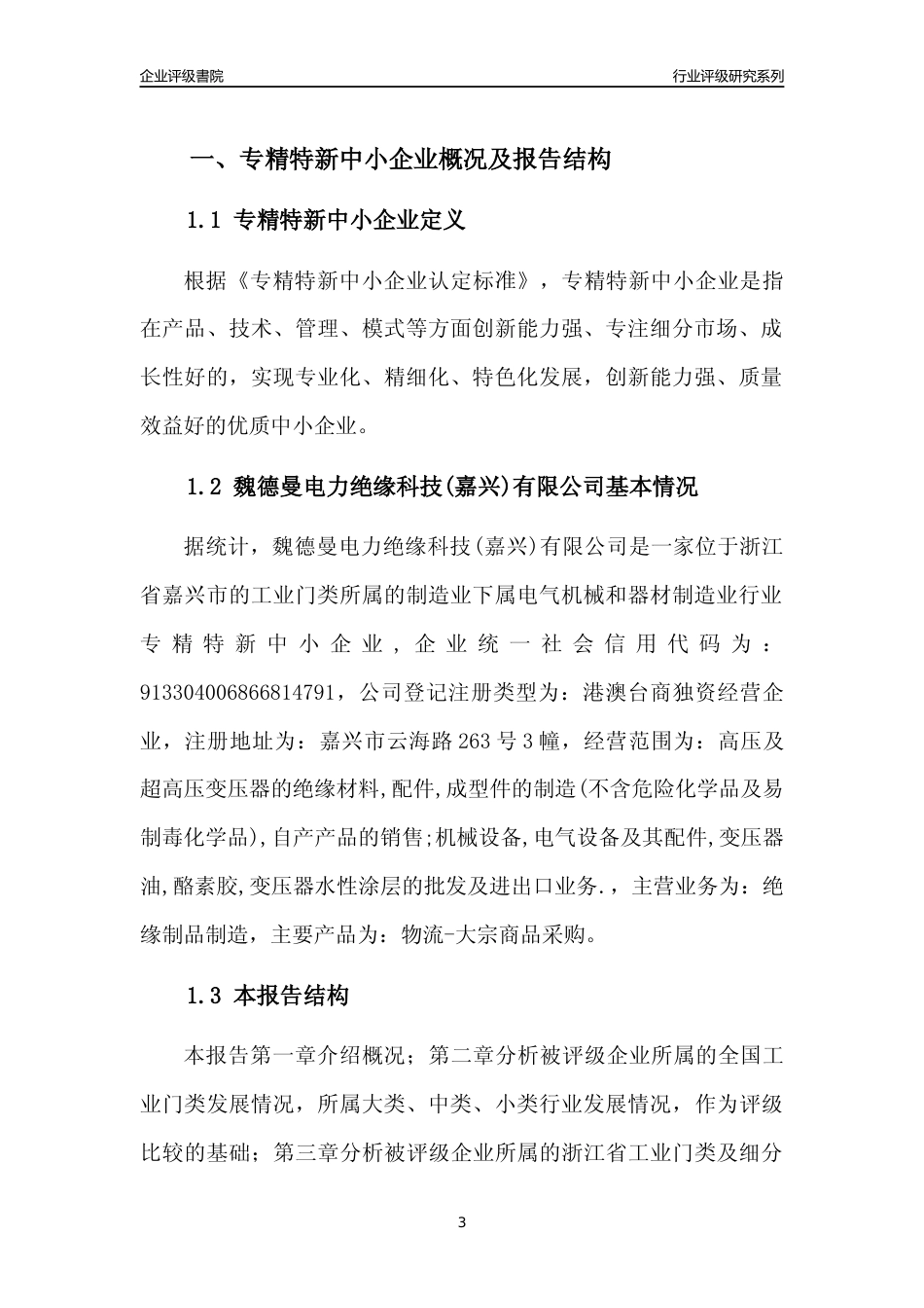 [专精特新]魏德曼电力绝缘科技(嘉兴)有限公司行业竞争力评级分析报告(2023版)_第3页