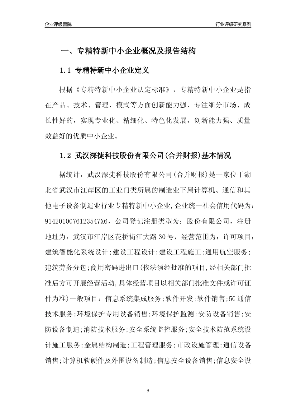 [专精特新]武汉深捷科技股份有限公司(合并财报)行业竞争力评级分析报告(2023版)_第3页