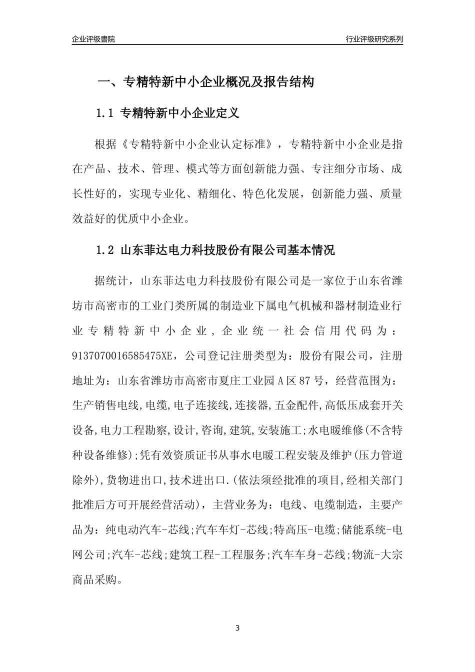 [专精特新]山东菲达电力科技股份有限公司行业竞争力评级分析报告(2023版)_第3页
