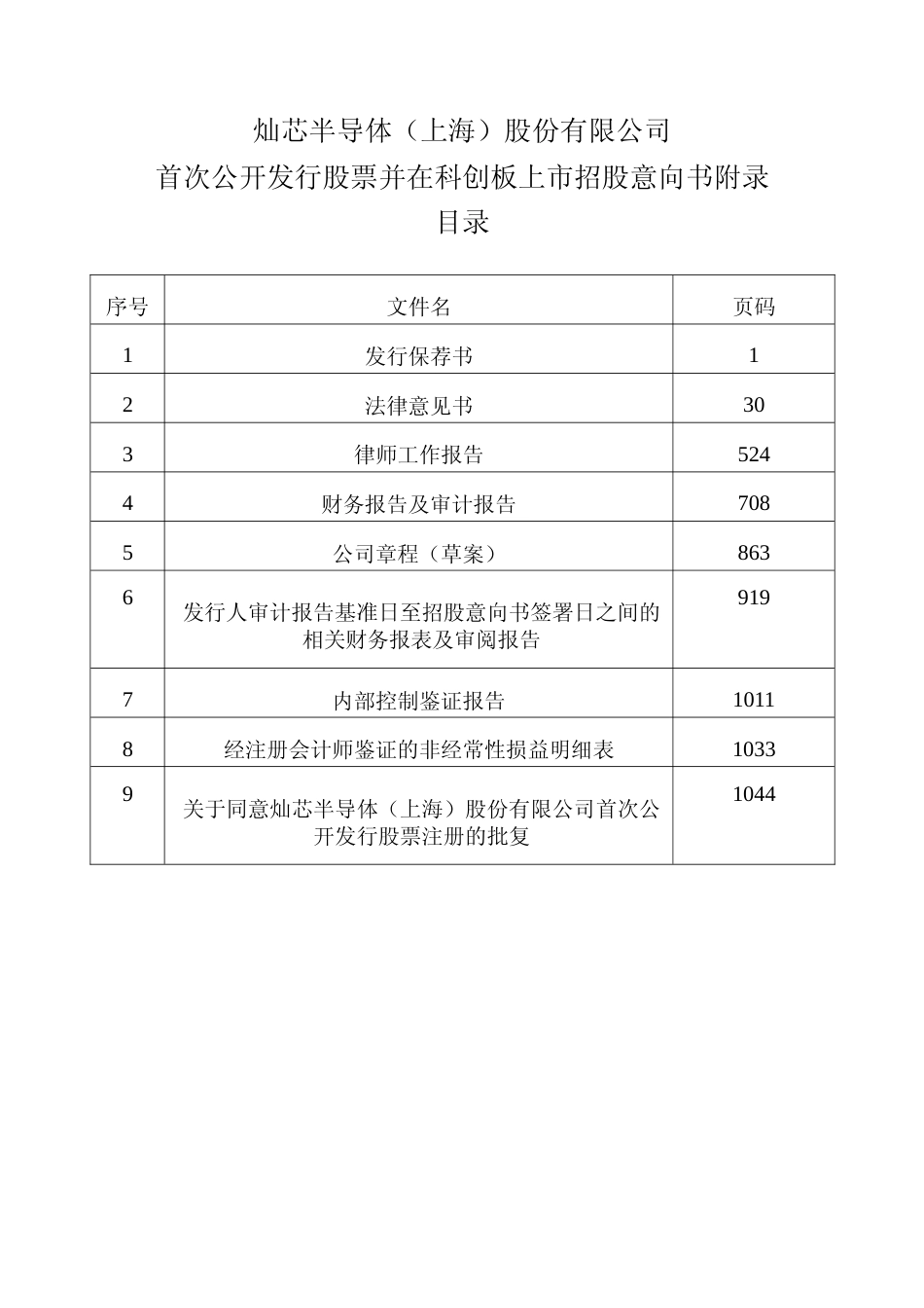 灿芯股份：灿芯股份首次公开发行股票并在科创板上市招股意向书附录财务报表及审计报告_第1页