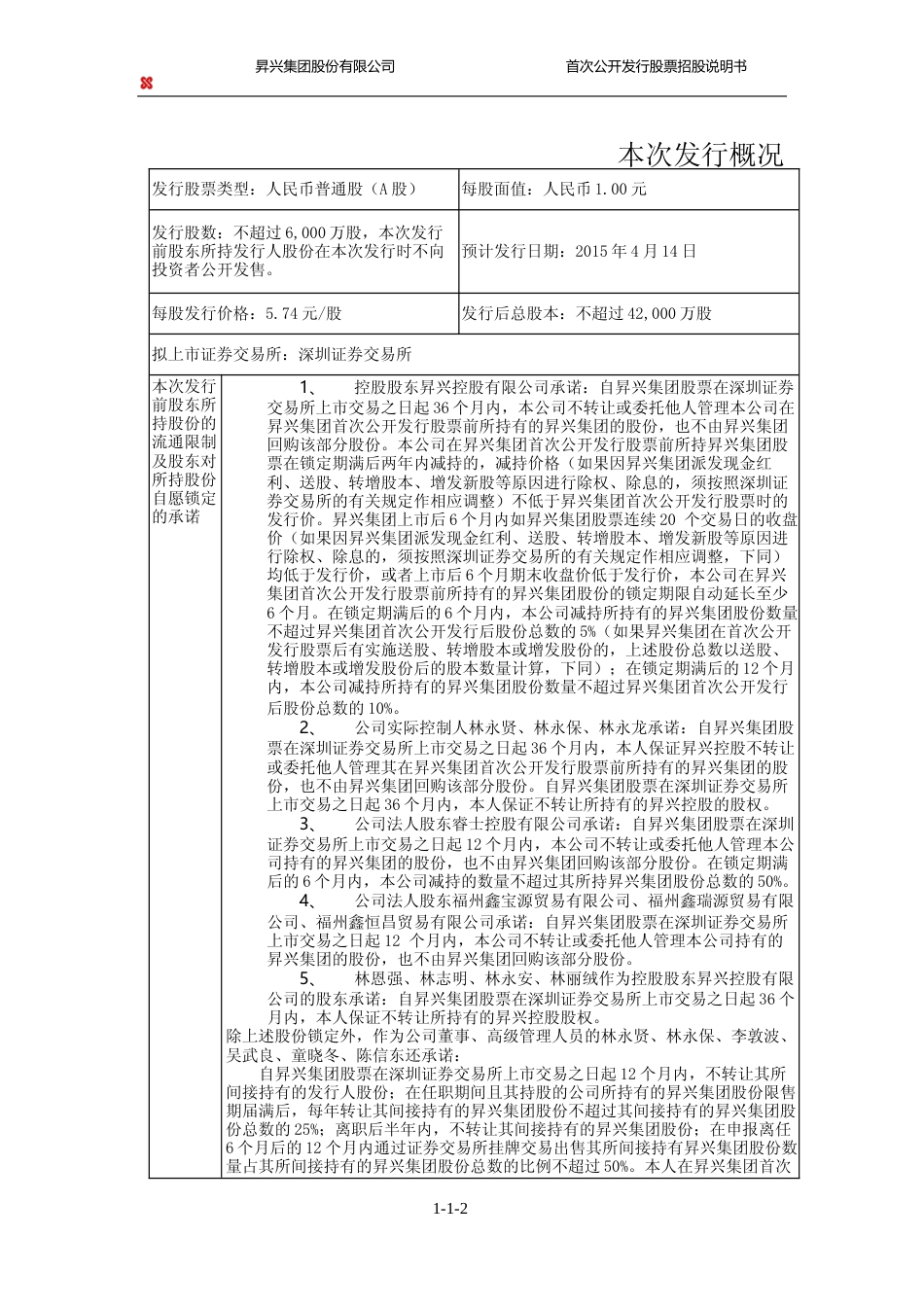 IPO招股书_ 昇兴股份：首次公开发行股票招股说明书_第2页