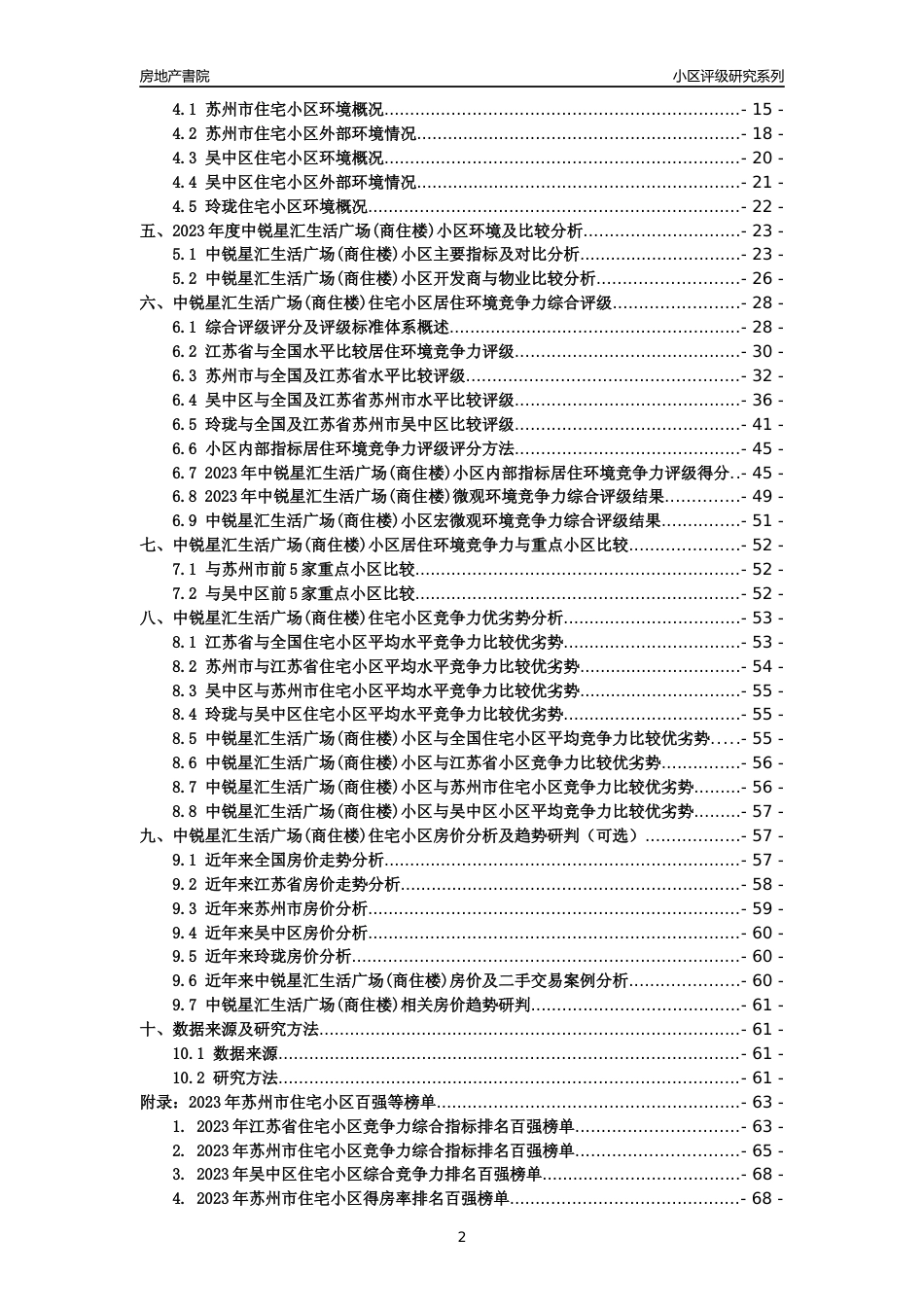 [小区点评]中锐星汇生活广场(商住楼)(苏州市吴中区)小区居住环境竞争力评级及房价趋势分析报告(2024版)_第2页