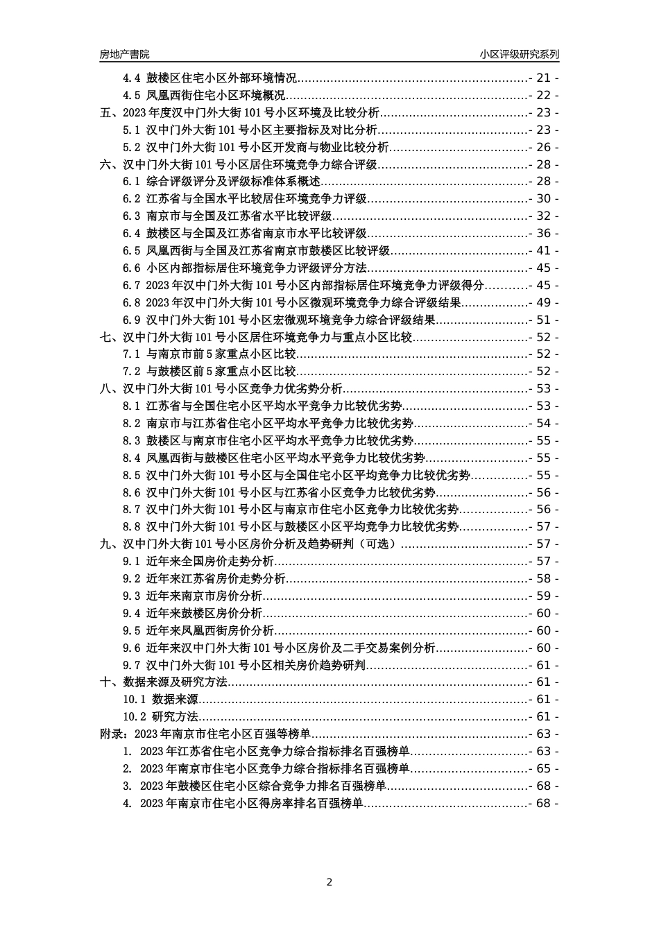 [小区点评]汉中门外大街101号小区(南京市鼓楼区)小区居住环境竞争力评级及房价趋势分析报告(2024版)_第2页