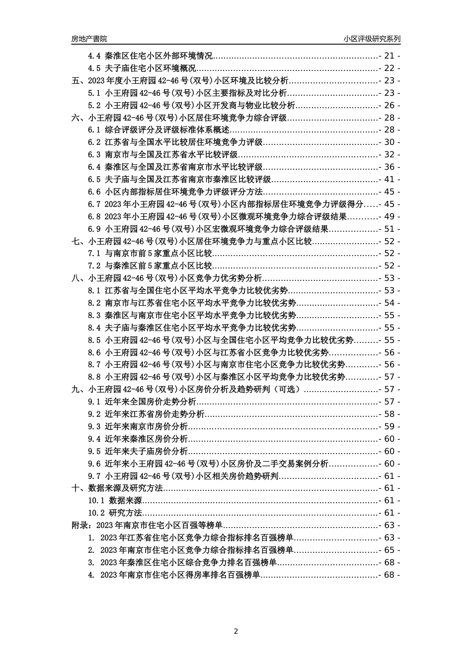 [小区点评]小王府园42-46号(双号)小区(南京市秦淮区)小区居住环境竞争力评级及房价趋势分析报告(2024版)_第2页