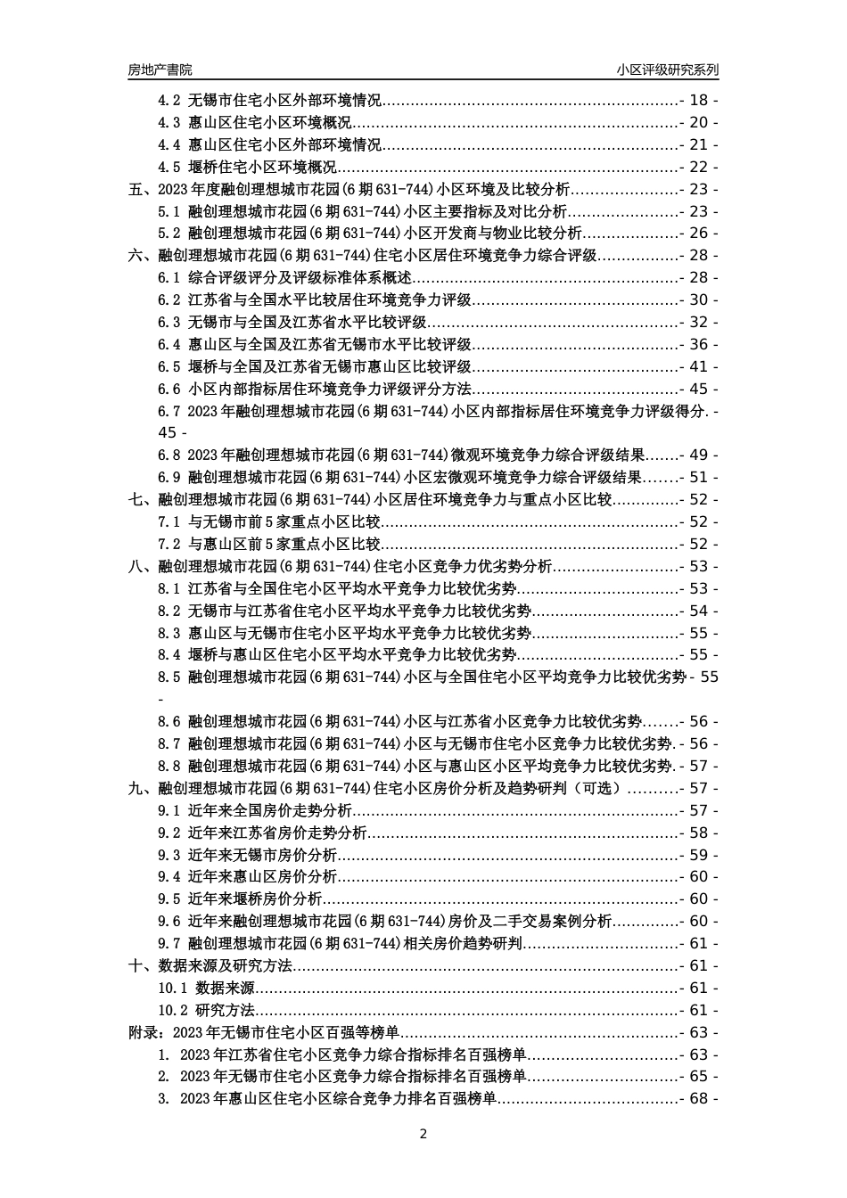 [小区点评]融创理想城市花园(6期631-744)(无锡市惠山区)小区居住环境竞争力评级及房价趋势分析报告(2024版)_第2页
