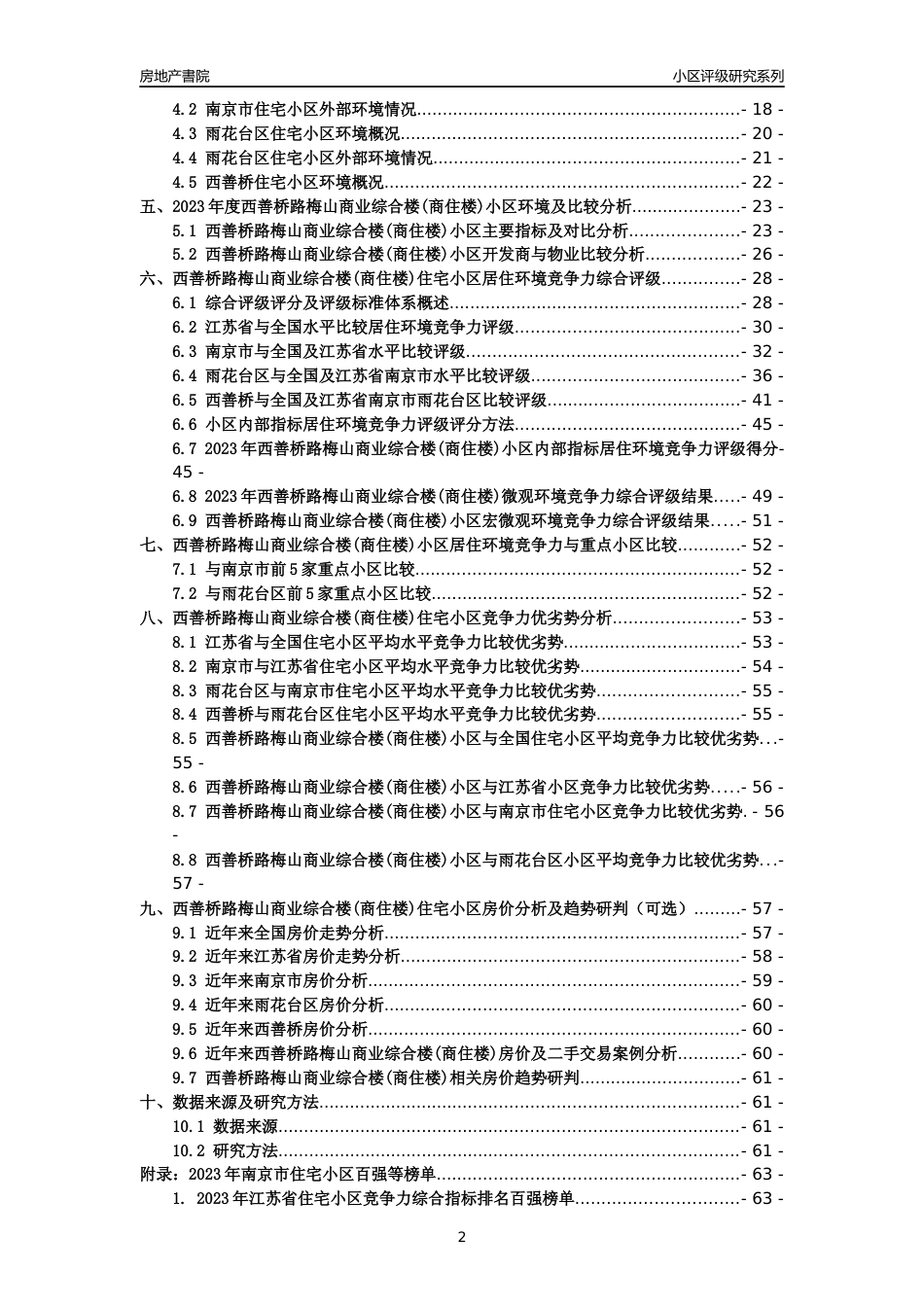 [小区点评]西善桥路梅山商业综合楼(商住楼)(南京市雨花台区)小区居住环境竞争力评级及房价趋势分析报告(2024版)_第2页