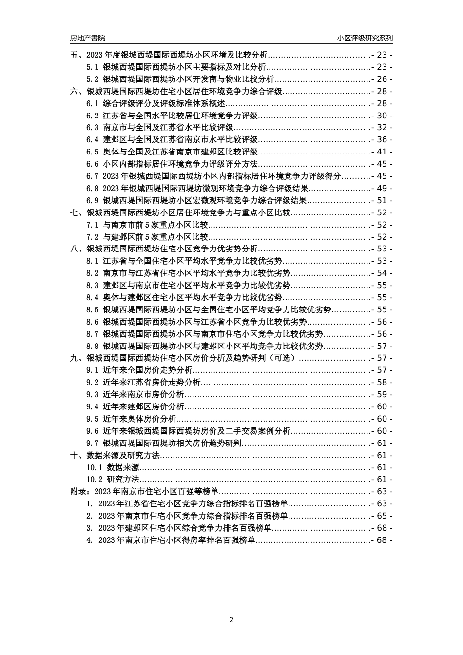 [小区点评]银城西堤国际西堤坊(南京市建邺区)小区居住环境竞争力评级及房价趋势分析报告(2024版)_第2页