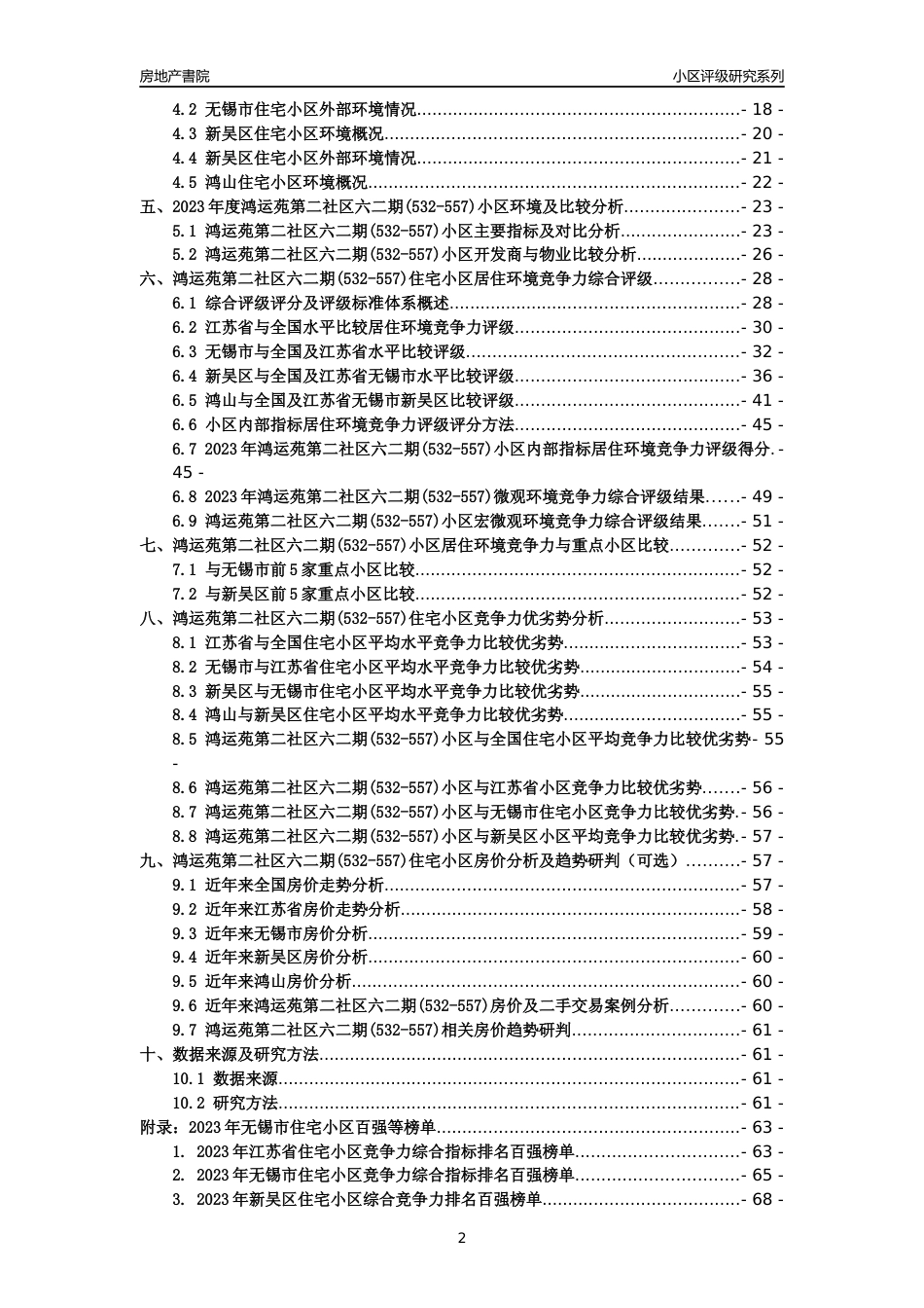 [小区点评]鸿运苑第二社区六二期(532-557)(无锡市新吴区)小区居住环境竞争力评级及房价趋势分析报告(2024版)_第2页