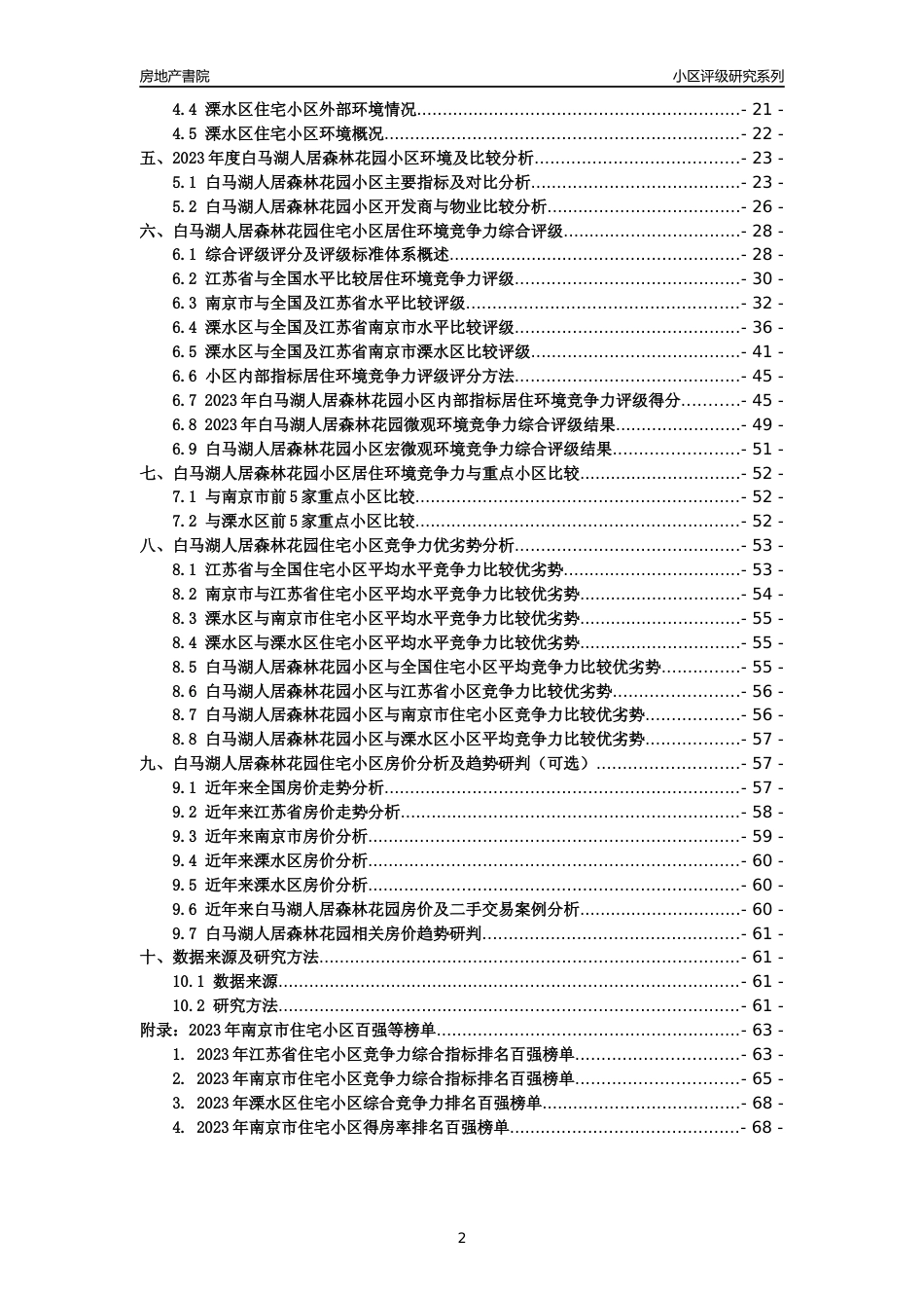 [小区点评]白马湖人居森林花园(南京市溧水区)小区居住环境竞争力评级及房价趋势分析报告(2024版)_第2页