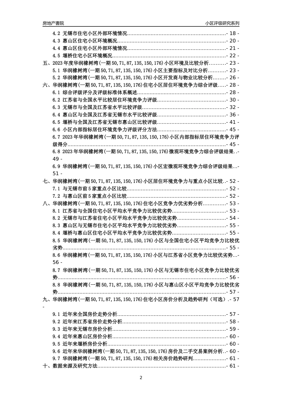 [小区点评]华润橡树湾(一期50,71,87,135,150,176)(无锡市惠山区)小区居住环境竞争力评级及房价趋势分析报告(2024版)_第2页