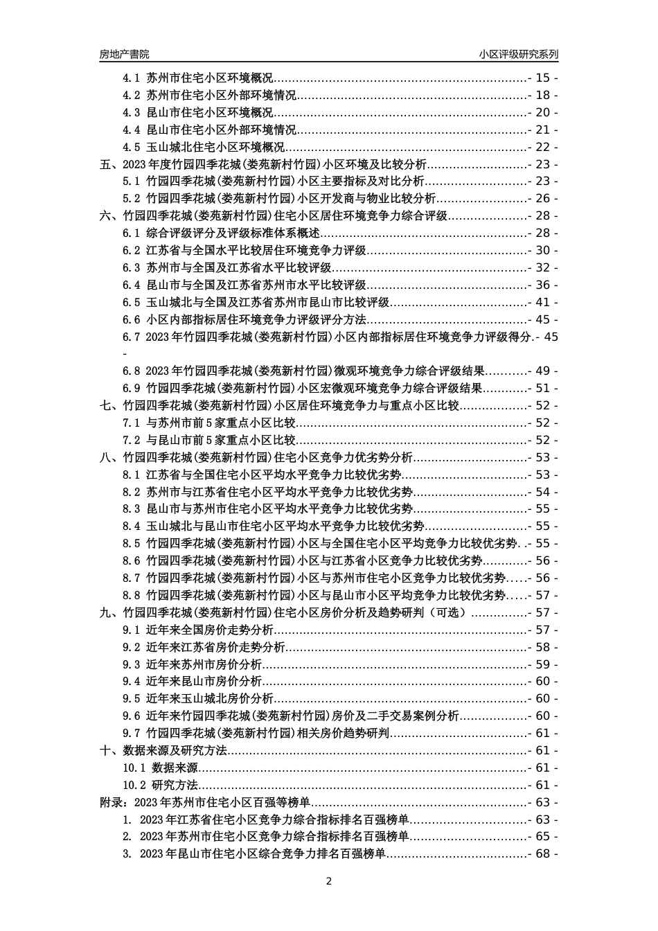 [小区点评]竹园四季花城(娄苑新村竹园)(苏州市昆山市)小区居住环境竞争力评级及房价趋势分析报告(2024版)_第2页