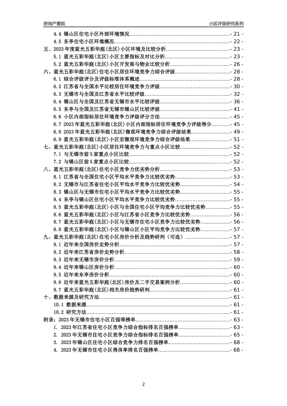 [小区点评]蓝光五彩华庭(北区)(无锡市锡山区)小区居住环境竞争力评级及房价趋势分析报告(2024版)_第2页