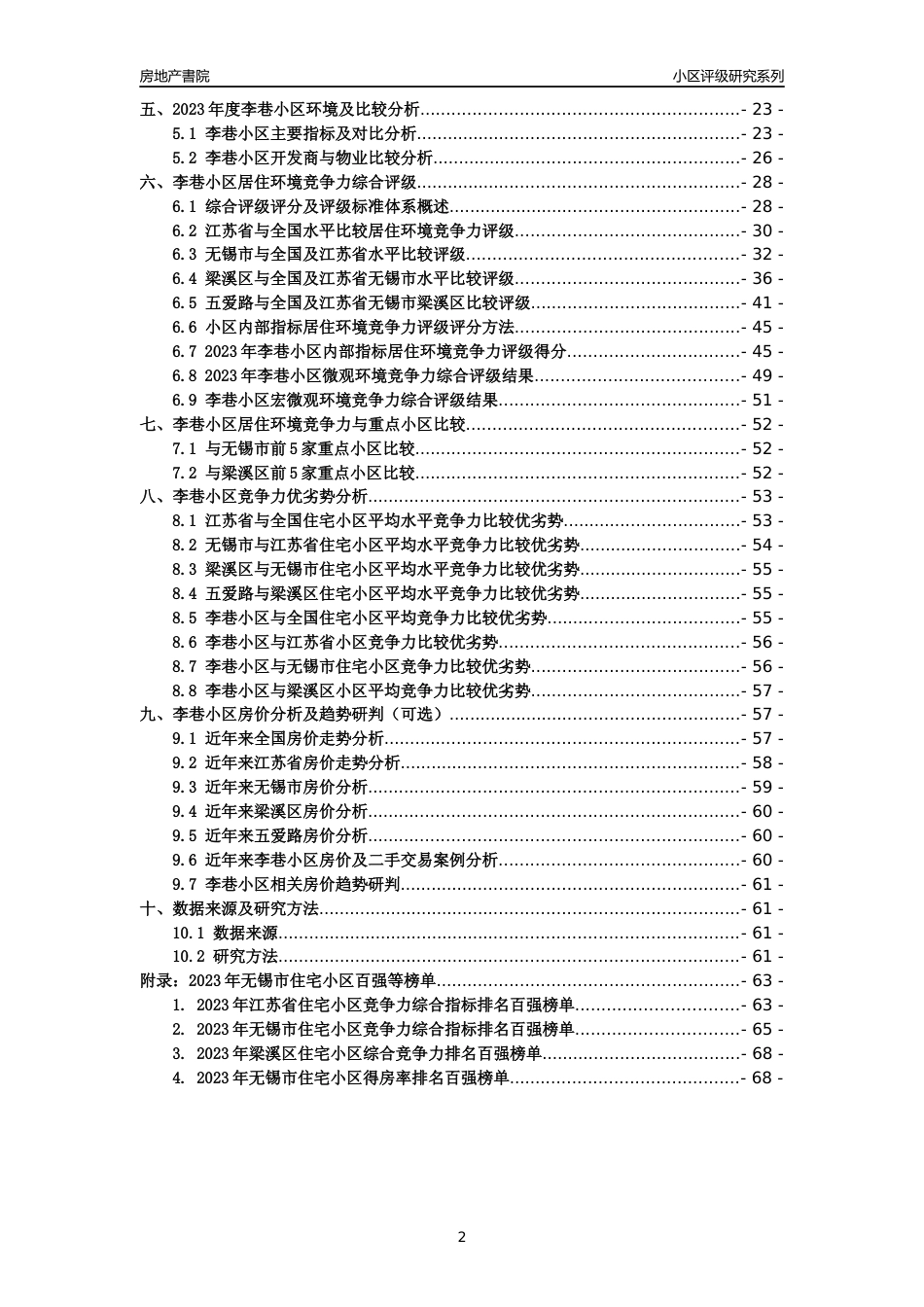 [小区点评]李巷小区(无锡市梁溪区)小区居住环境竞争力评级及房价趋势分析报告(2024版)_第2页