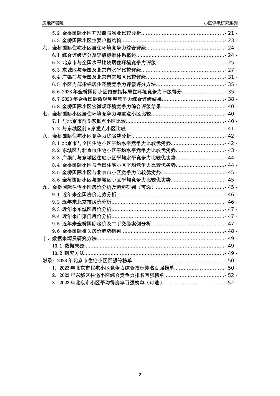 [小区点评]金桥国际(北京东城)小区居住环境竞争力评级及房价趋势分析报告(2024版)_第2页