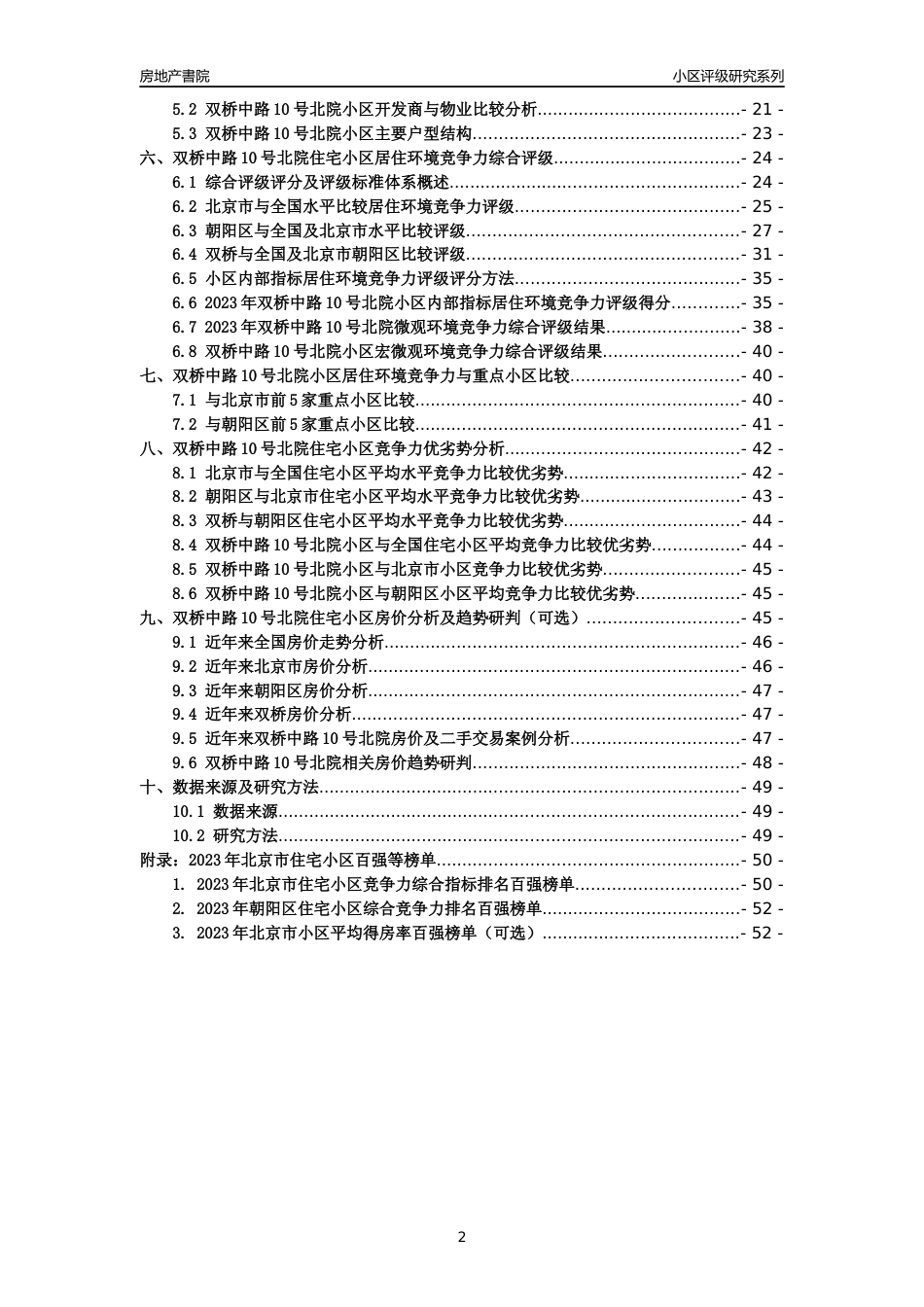 [小区点评]双桥中路10号北院(北京朝阳)小区居住环境竞争力评级及房价趋势分析报告(2024版)_第2页