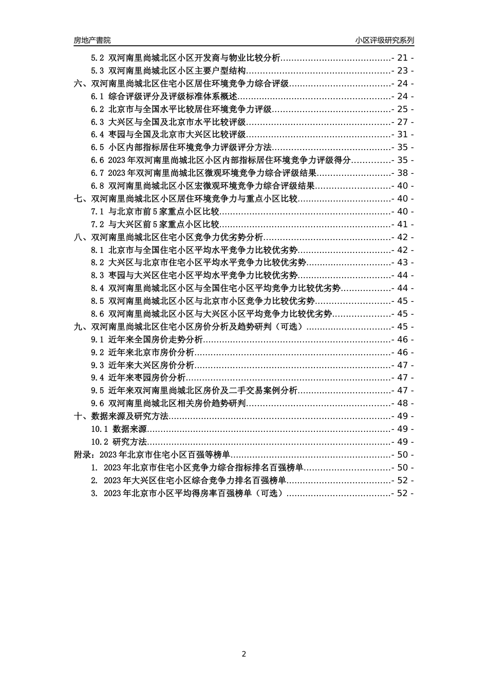 [小区点评]双河南里尚城北区(北京大兴)小区居住环境竞争力评级及房价趋势分析报告(2024版)_第2页