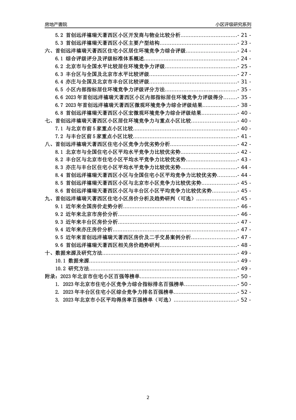 [小区点评]首创远洋禧瑞天著西区(北京丰台)小区居住环境竞争力评级及房价趋势分析报告(2024版)_第2页