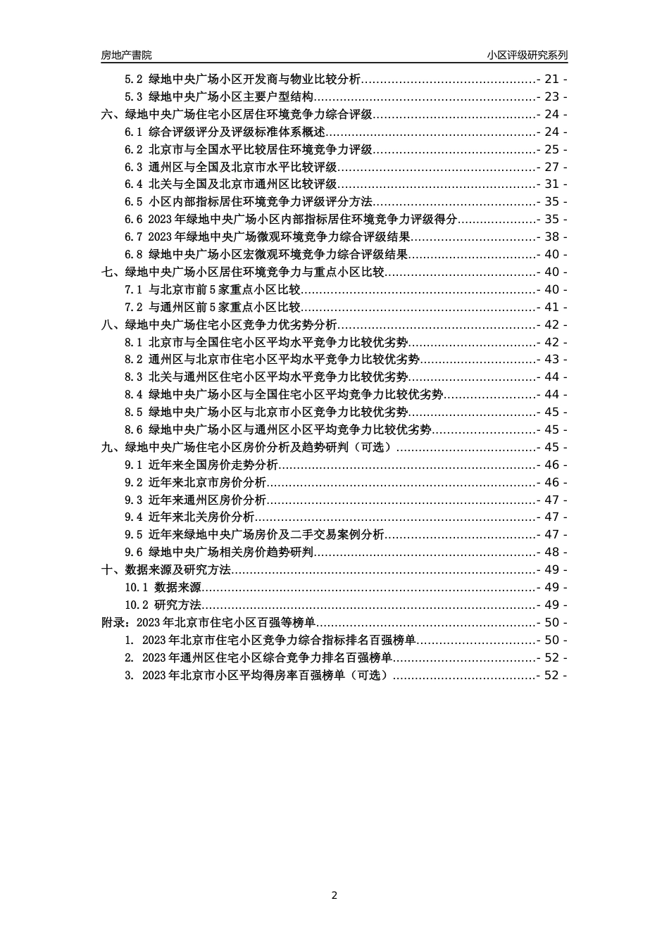 [小区点评]绿地中央广场(北京通州)小区居住环境竞争力评级及房价趋势分析报告(2024版)_第2页