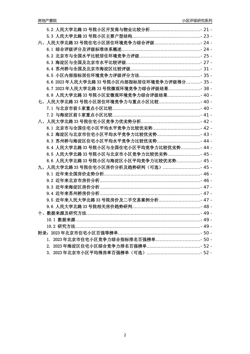 [小区点评]人民大学北路33号院(北京海淀)小区居住环境竞争力评级及房价趋势分析报告(2024版)_第2页