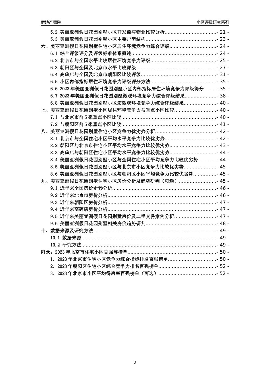 [小区点评]美丽亚洲假日花园别墅(北京朝阳)小区居住环境竞争力评级及房价趋势分析报告(2024版)_第2页