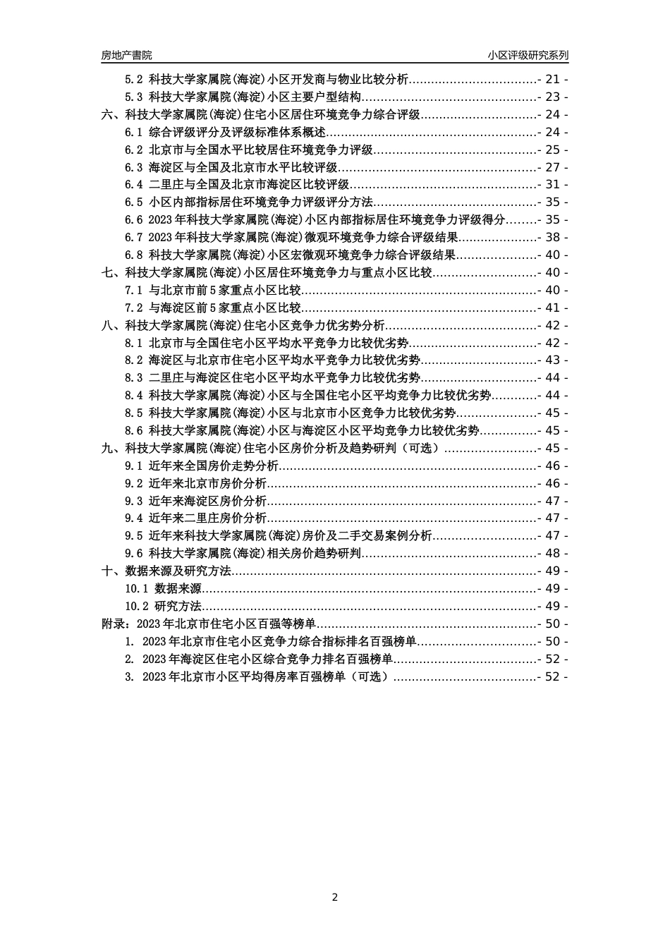 [小区点评]科技大学家属院(海淀)(北京海淀)小区居住环境竞争力评级及房价趋势分析报告(2024版)_第2页