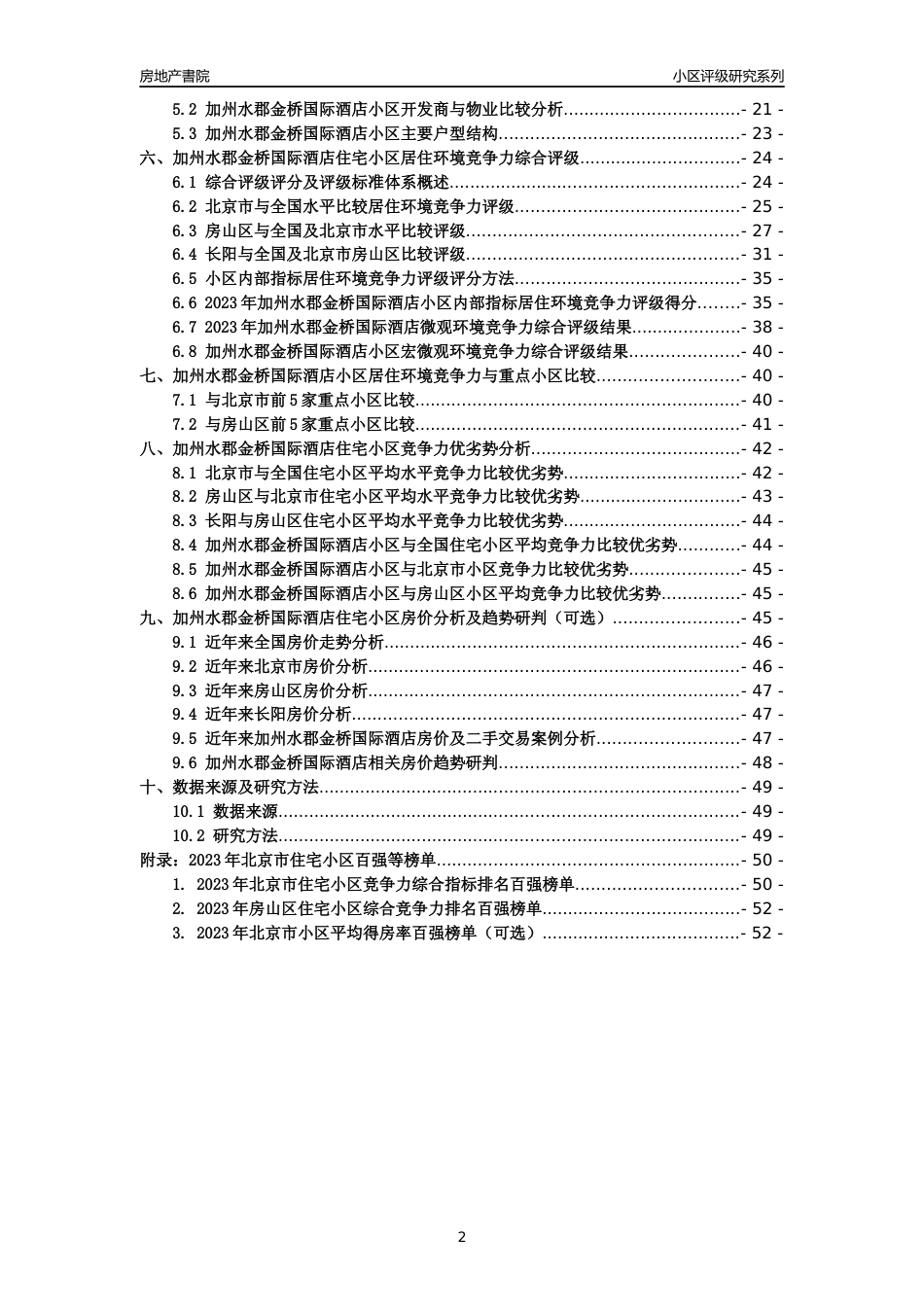 [小区点评]加州水郡金桥国际酒店(北京房山)小区居住环境竞争力评级及房价趋势分析报告(2024版)_第2页