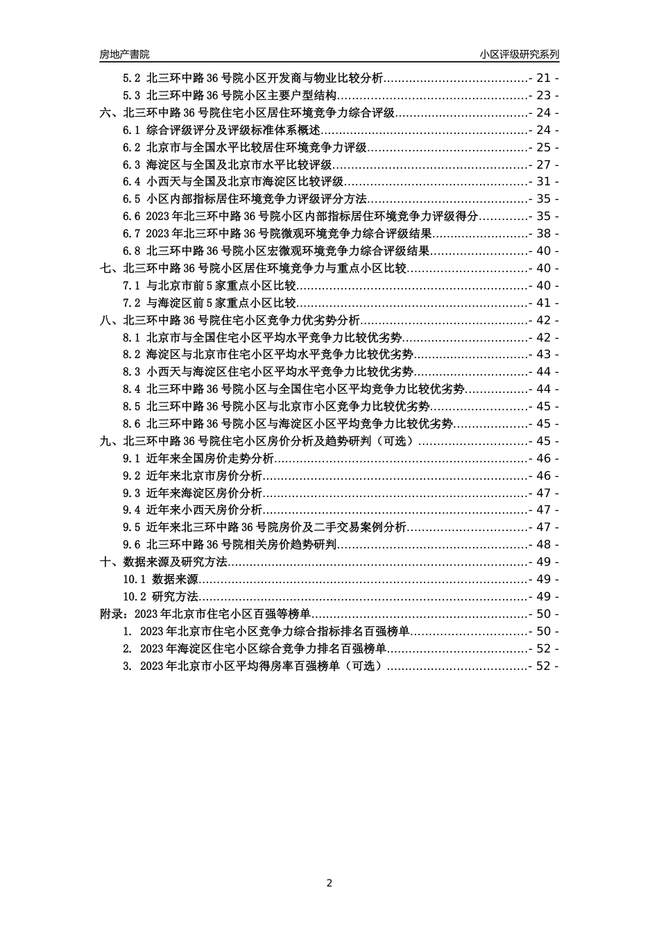 [小区点评]北三环中路36号院(北京海淀)小区居住环境竞争力评级及房价趋势分析报告(2024版)_第2页