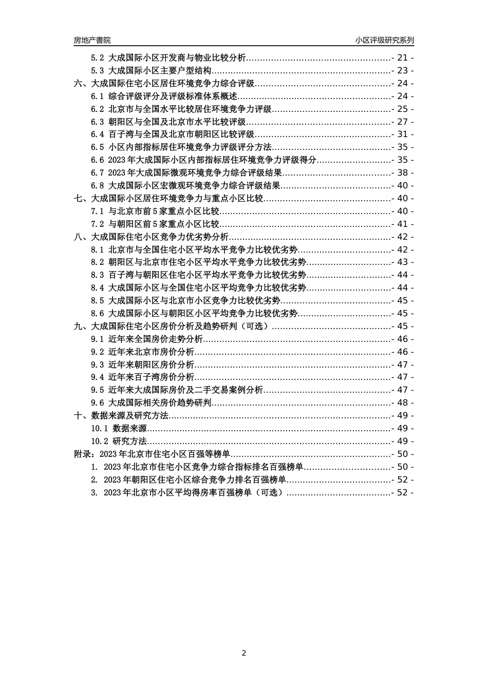 [小区点评]大成国际(北京朝阳)小区居住环境竞争力评级及房价趋势分析报告(2024版)_第2页