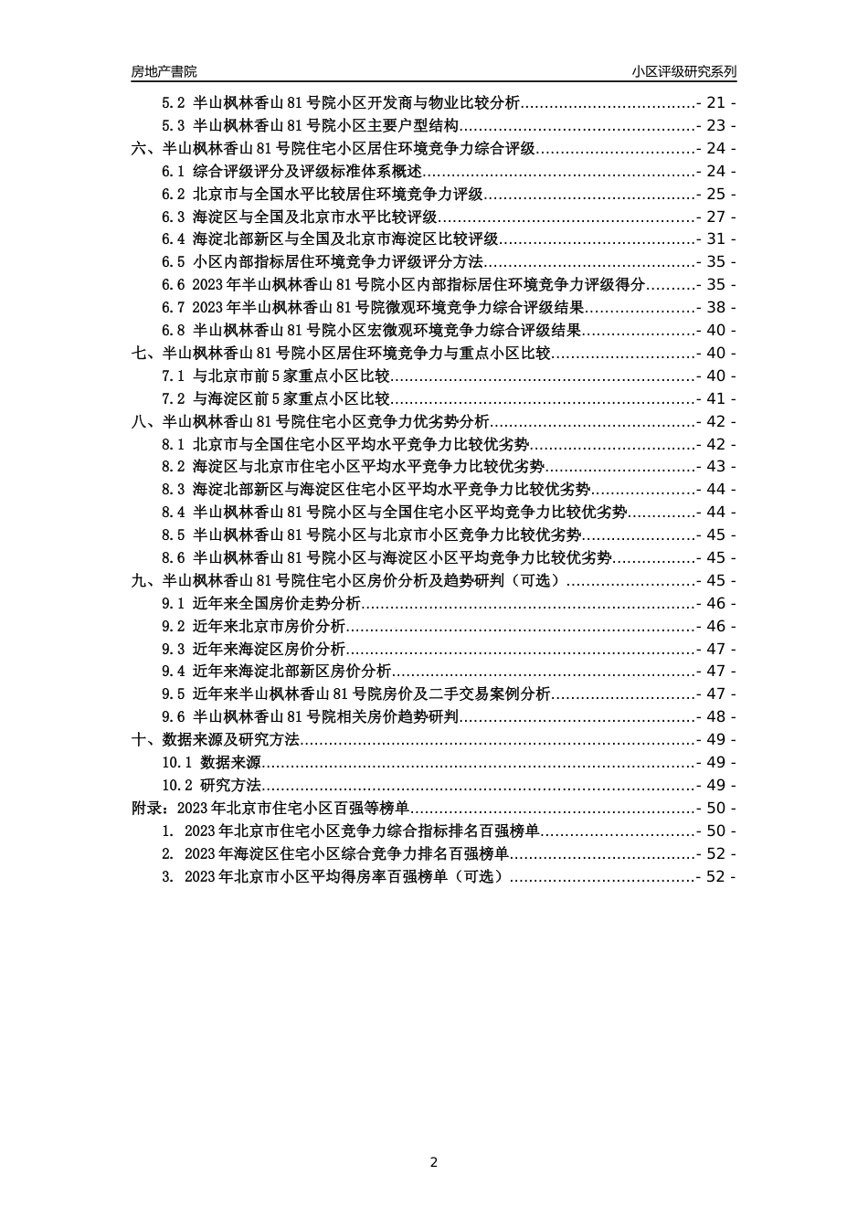 [小区点评]半山枫林香山81号院(北京海淀)小区居住环境竞争力评级及房价趋势分析报告(2024版)_第2页