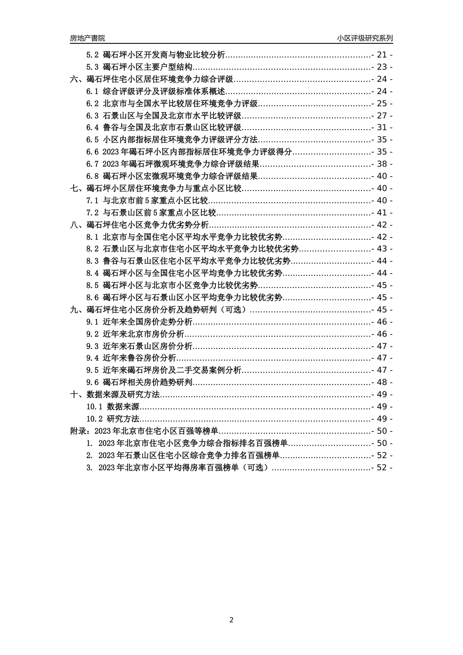 [小区点评]碣石坪(北京石景山)小区居住环境竞争力评级及房价趋势分析报告(2024版)_第2页