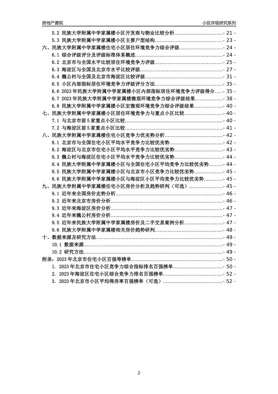 [小区点评]民族大学附属中学家属楼(北京海淀)小区居住环境竞争力评级及房价趋势分析报告(2024版)_第2页