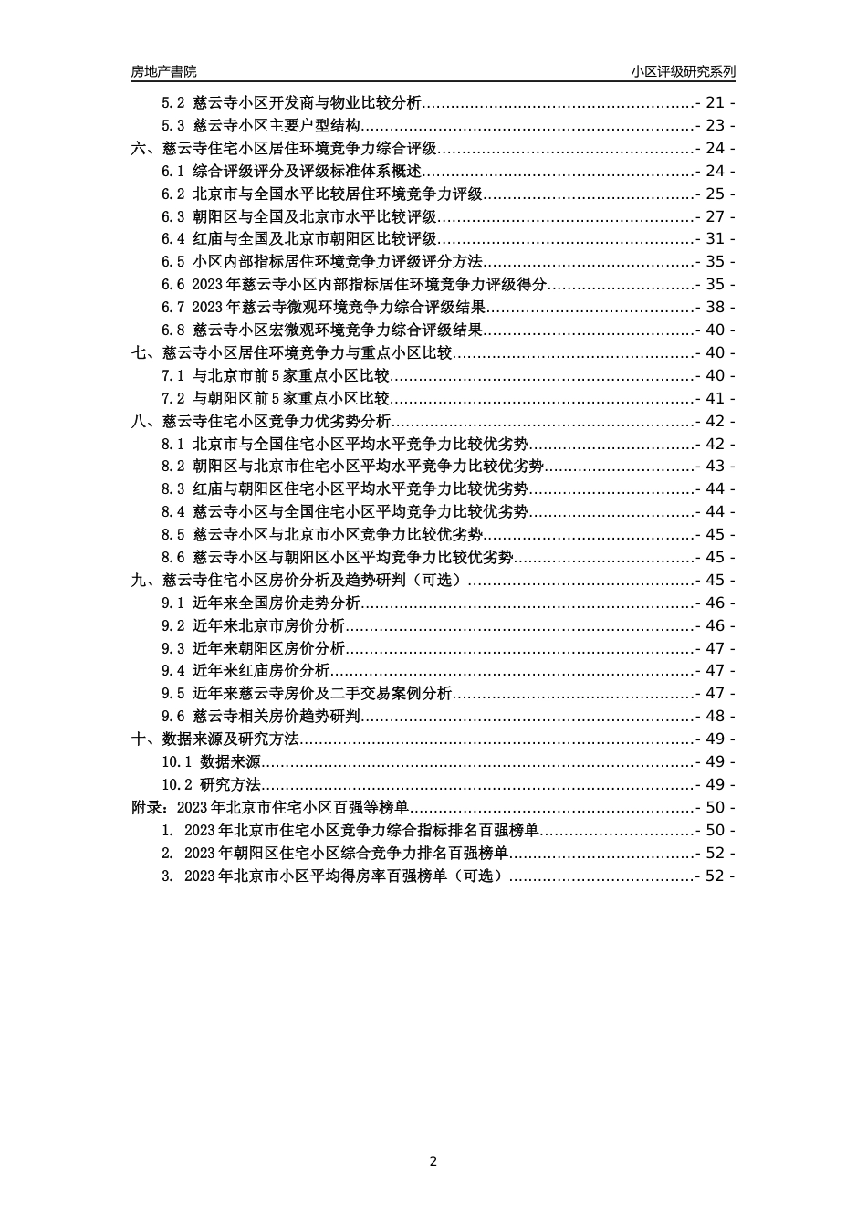 [小区点评]慈云寺(北京朝阳)小区居住环境竞争力评级及房价趋势分析报告(2024版)_第2页