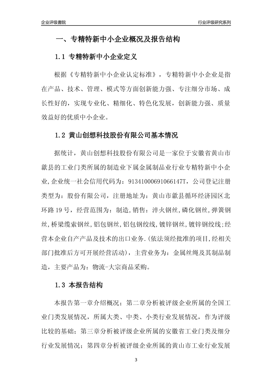 [专精特新]黄山创想科技股份有限公司行业竞争力评级分析报告(2023版)_第3页