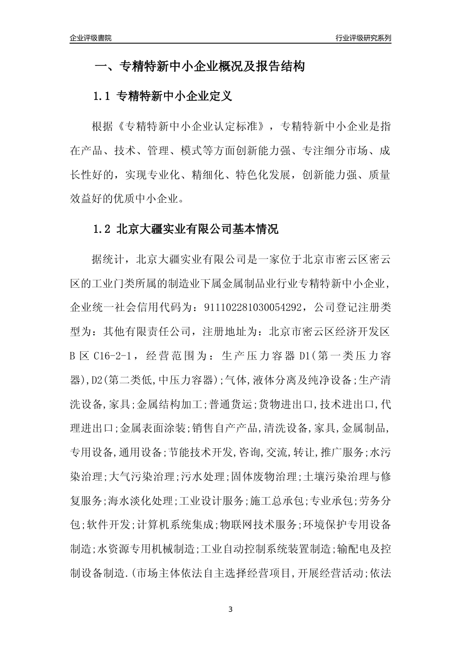 [专精特新]北京大疆实业有限公司行业竞争力评级分析报告(2023版)_第3页