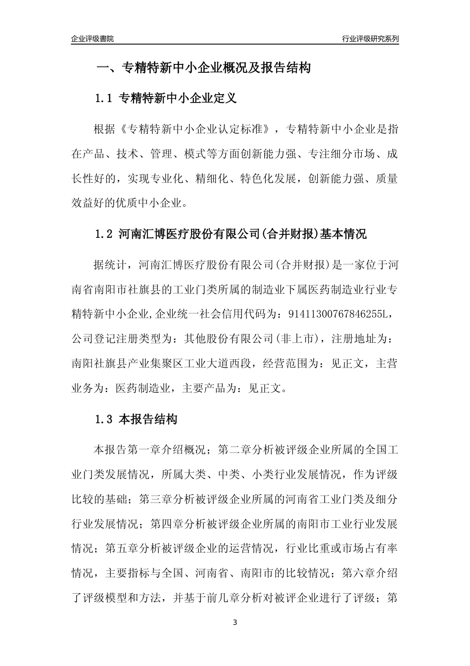 [专精特新]河南汇博医疗股份有限公司(合并财报)行业竞争力评级分析报告(2023版)_第3页