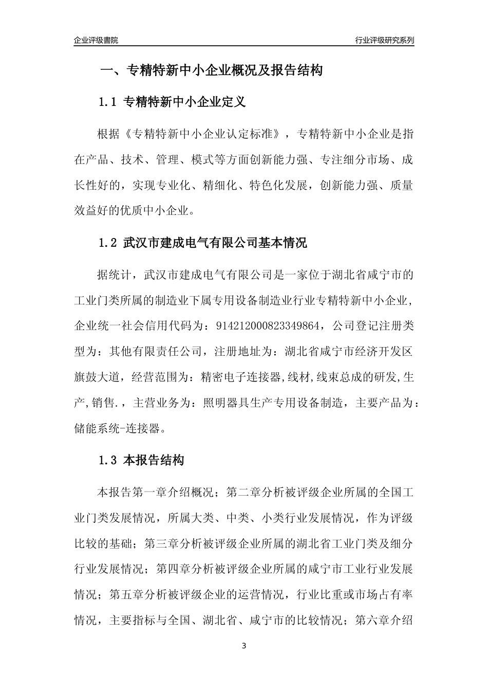 [专精特新]武汉市建成电气有限公司行业竞争力评级分析报告(2023版)_第3页