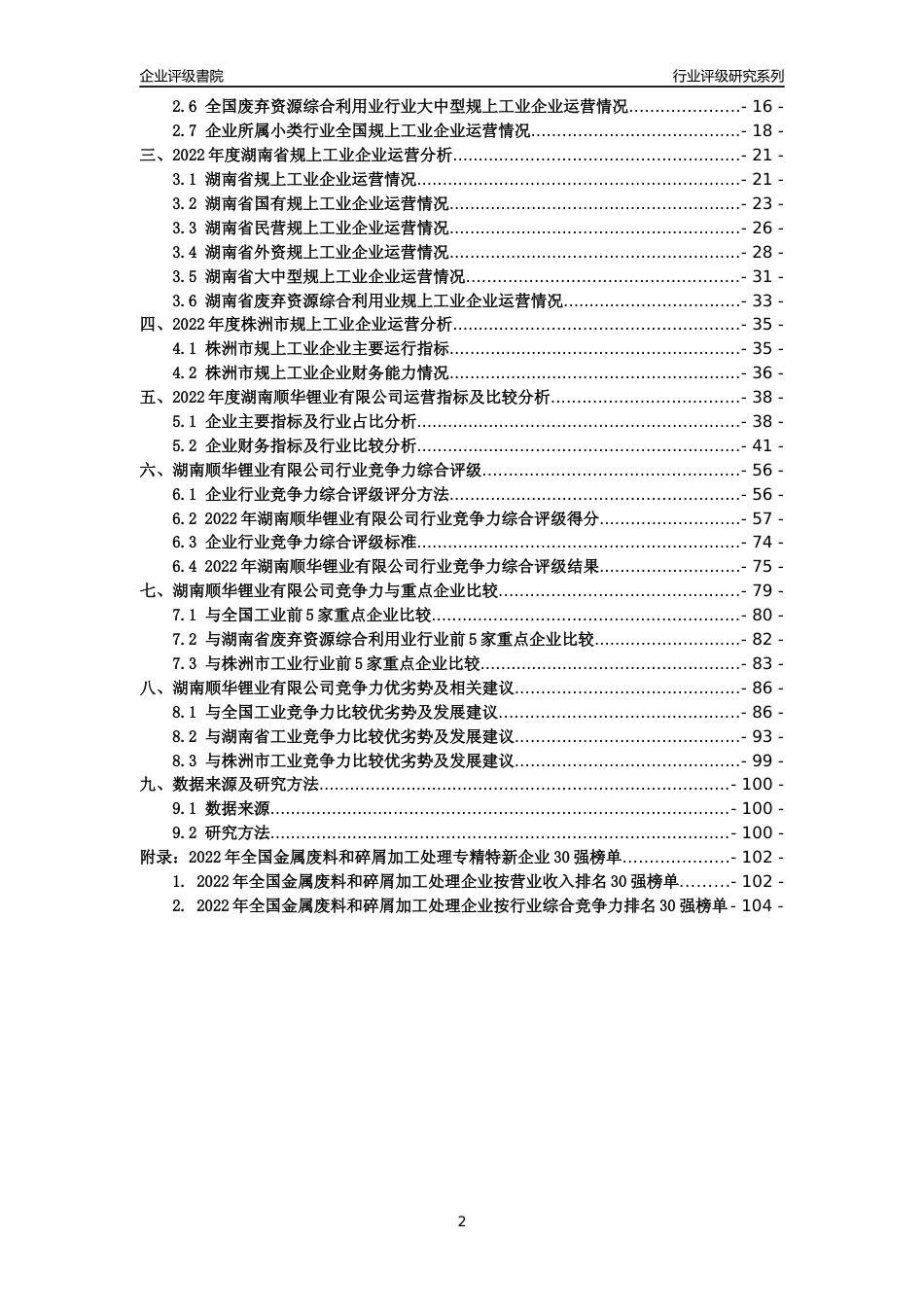 [专精特新]湖南顺华锂业有限公司行业竞争力评级分析报告(2023版)_第2页