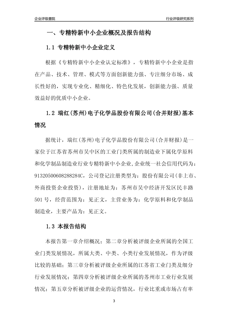 [专精特新]瑞红(苏州)电子化学品股份有限公司(合并财报)行业竞争力评级分析报告(2023版)_第3页