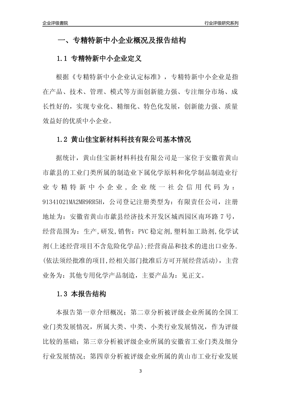 [专精特新]黄山佳宝新材料科技有限公司行业竞争力评级分析报告(2023版)_第3页