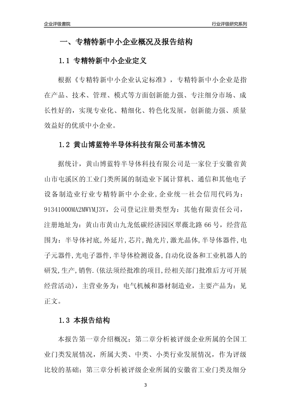 [专精特新]黄山博蓝特半导体科技有限公司行业竞争力评级分析报告(2023版)_第3页