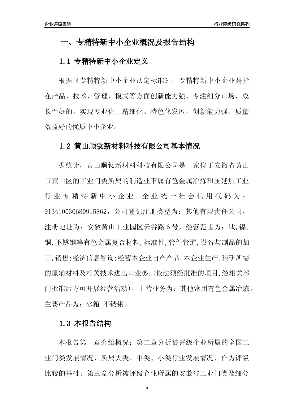 [专精特新]黄山顺钛新材料科技有限公司行业竞争力评级分析报告(2023版)_第3页