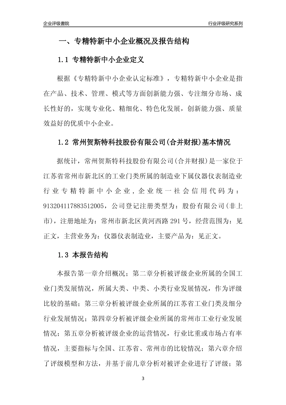 [专精特新]常州贺斯特科技股份有限公司(合并财报)行业竞争力评级分析报告(2023版)_第3页
