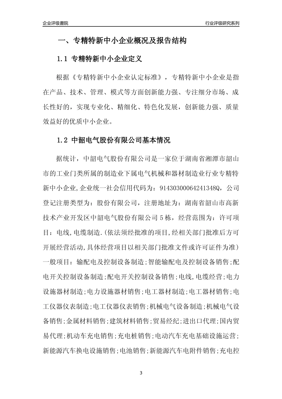 [专精特新]中韶电气股份有限公司行业竞争力评级分析报告(2023版)_第3页