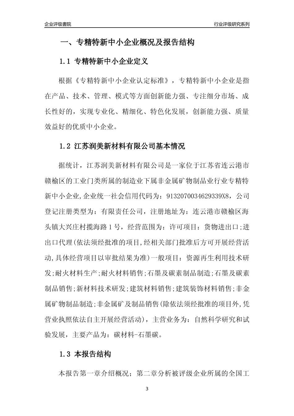 [专精特新]江苏润美新材料有限公司行业竞争力评级分析报告(2023版)_第3页