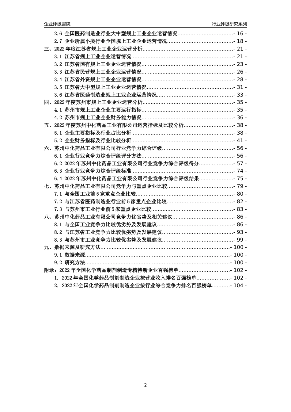 [专精特新]苏州中化药品工业有限公司行业竞争力评级分析报告(2023版)_第2页