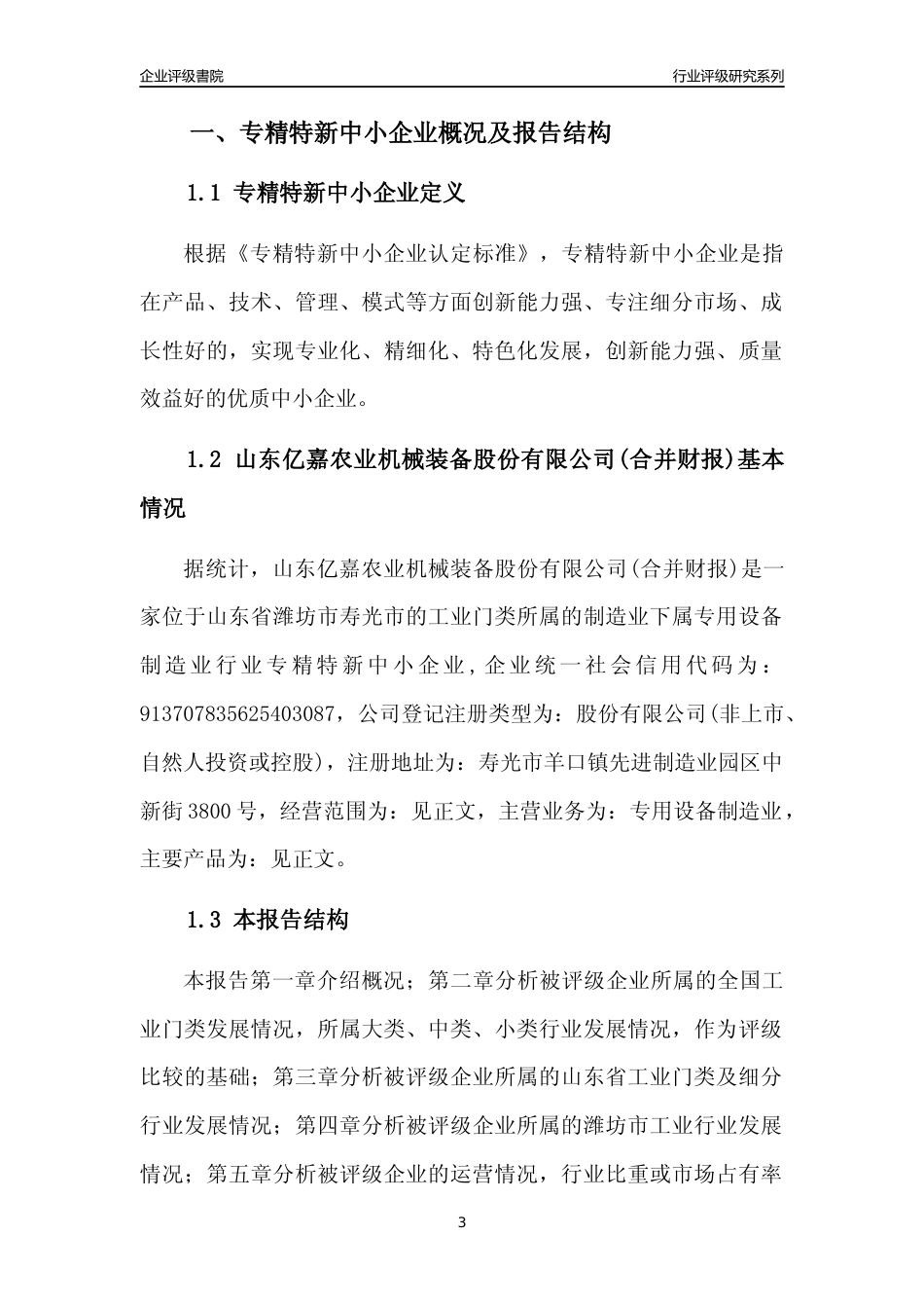 [专精特新]山东亿嘉农业机械装备股份有限公司(合并财报)行业竞争力评级分析报告(2023版).docx_第3页